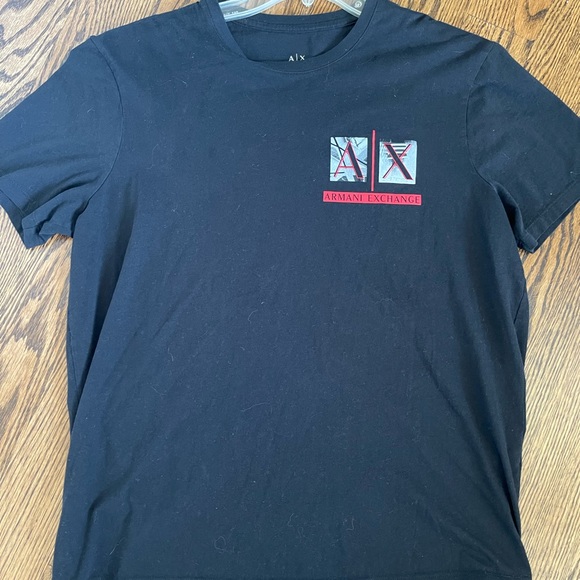 Armani Exchange mens black logo tee tshirt L - Picture 6 of 6